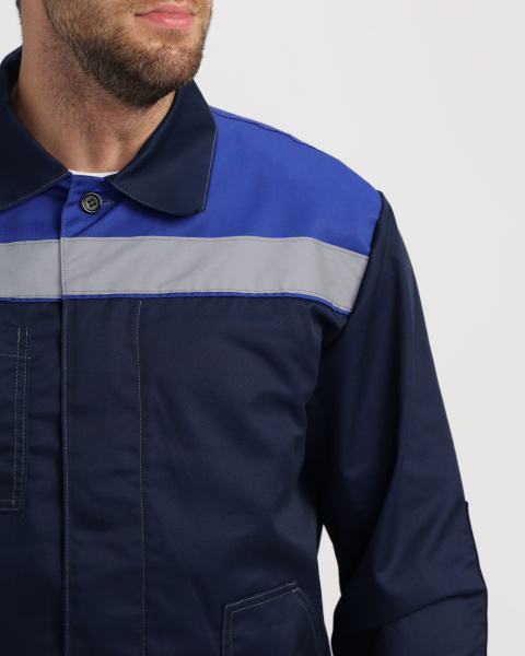 Костюм "Лигор-2" Премиум СОП К. (тк.Смесовая,240) п/к, т.синий/васильковый