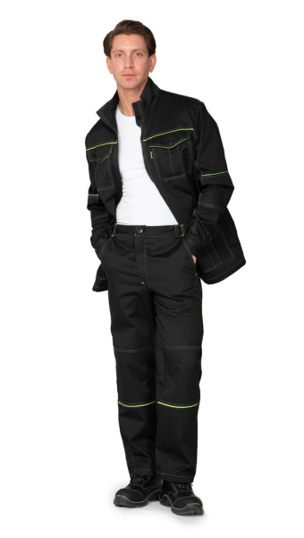 Куртка мужская "Эко-Босс" чёрная/лимонная