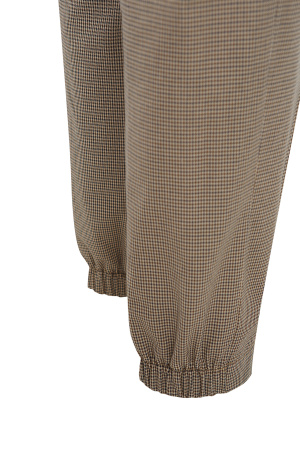 Брюки РИСТРЕТТО ТЕСТИ джоггеры клетка беж/шоколад