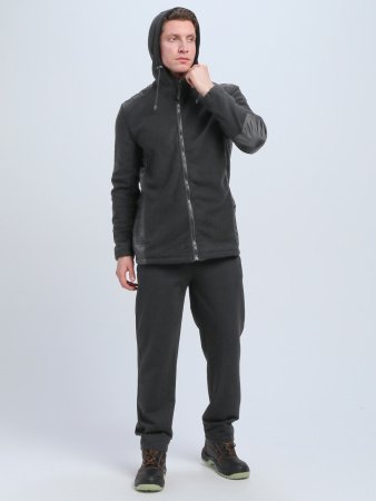 Куртка с капюшоном Кэмп (тк.Флис), т.серый