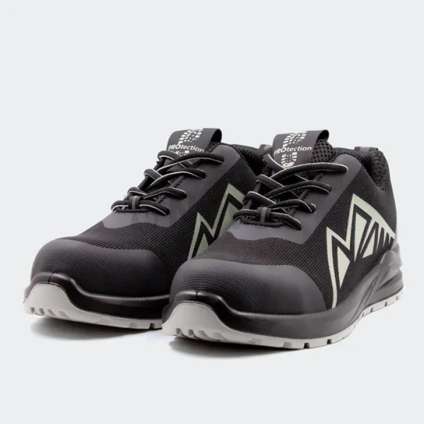 Кроссовки рабочие усиленные, ПУ/ТПУ, КП, КС, черно-серые (арт. 5230ККС grey)