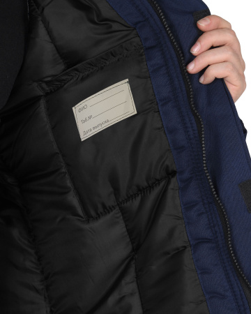 Костюм зимний "Рост-Норд"-2 куртка, п/к, т.синий с васильковым и 2 СОП 50 мм, тк. Гретта