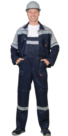 Костюм "ЛЕГИОНЕР" куртка, п/к, синий с серым СОП 50 мм