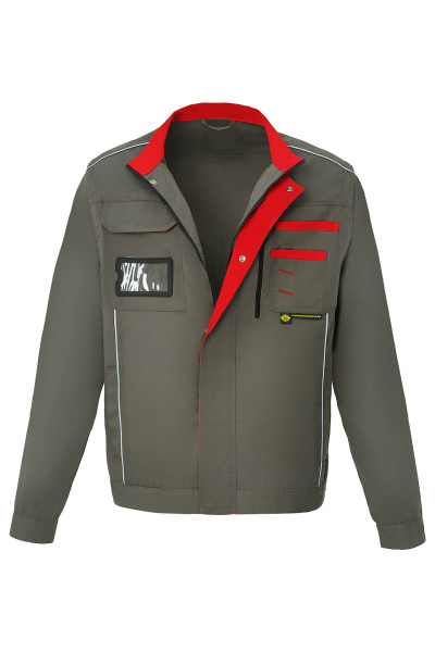 Костюм НЭКСТ (NEXT), куртка с отстегивающимися рукавами, брюки, хаки/красный