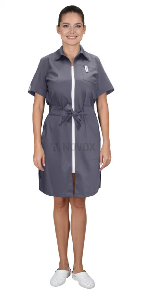 Халат "ВИКТОРИЯ" женский темно-серый