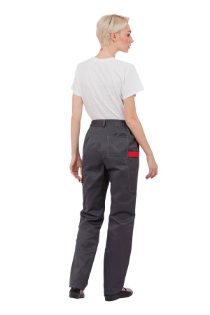 Костюм женский "Страйк", куртка, брюки, цвет серый/красный