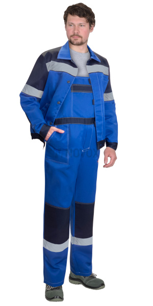 Костюм ЛЕГИОНЕР куртка кор., п/к, васильковый с синим и СОП