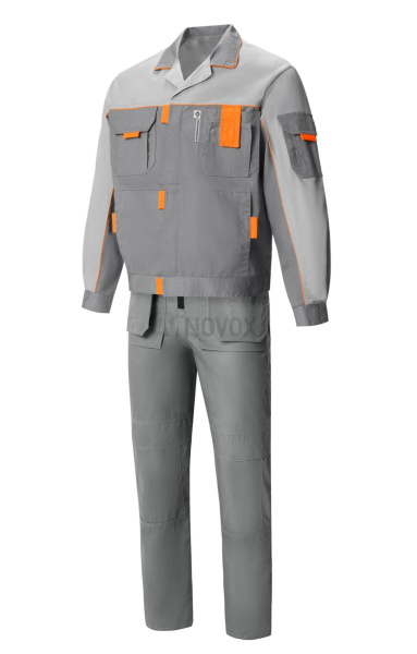 Костюм "Профессионал-2", куртка, п/к, т.серый со св.серым