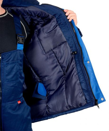 Костюм зимний "ТИТАН" куртка дл., полукомбинезон, цв. т.синий/василек