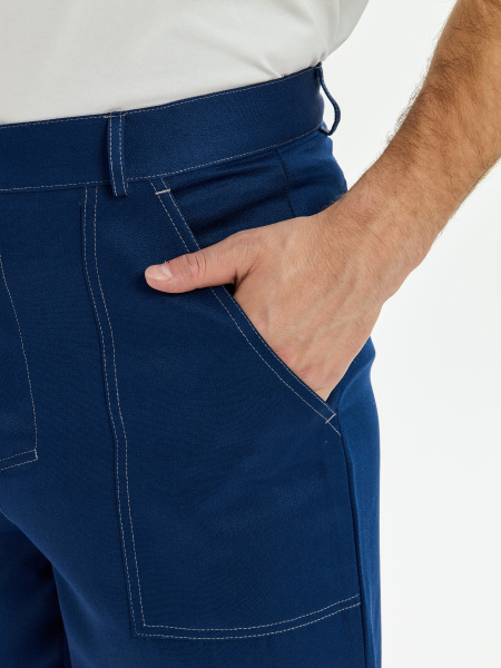 Костюм "Лигор-1" СОП К. (тк.Смесовая,210) брюки, т.синий/серый