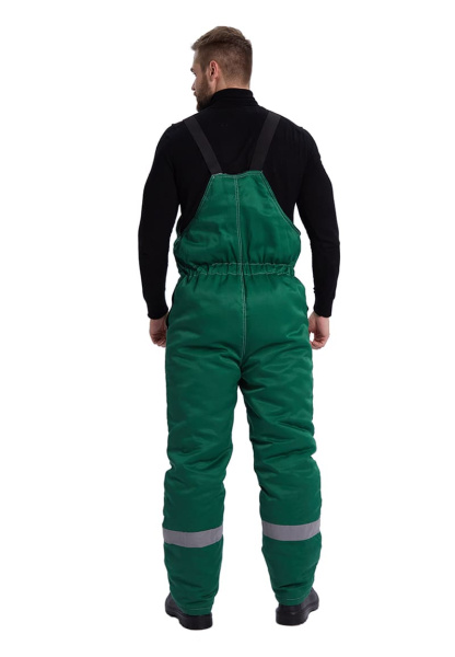 Костюм зимний "ВЬЮГА" куртка/полукомб. цвет: т..зелёный/жёлтый