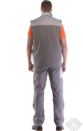 Жилет "Профессионал" зимний темно-серый со светло-серым