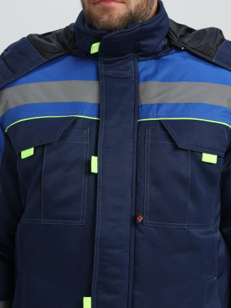 Костюм зимний "Бивек-2" СОП (тк.Смесовая,210) пк, т.синий/васильковый/лимонный