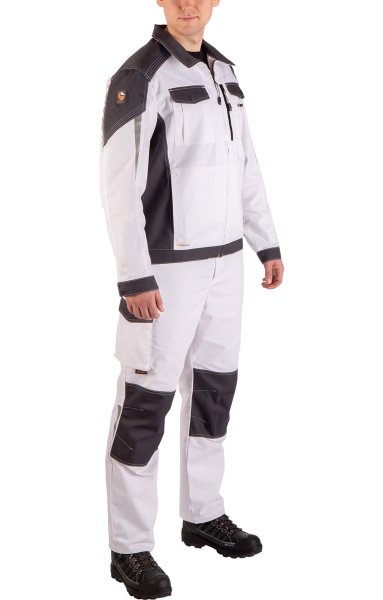 Костюм "STATUS" NEW (Статус), куртка, брюки, белый графит