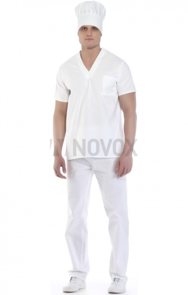 Костюм пекаря (куртка, брюки, колпак)