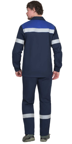 Костюм "СУРГУТ-РОСС" куртка, п/к антистат МВО, т.синий/василек