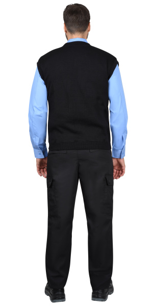 Жилет трикотажный мужской черный