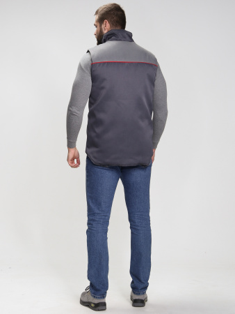 Жилет утепленный "Флофт" (тк.Смесовая,210), т.серый/серый