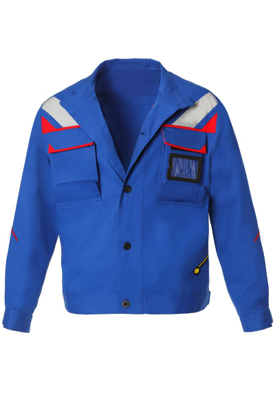 Куртка ТЕЙКЕР Металл фри василек/красная