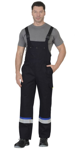 Костюм "БОСТОН" куртка, п/к 100% Х/Б, т.синий с васильковым