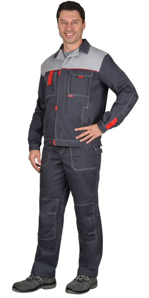 Куртка "Фаворит-Люкс", т.серый с серым (ЧЗ) короткая