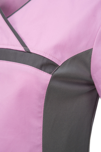 Блуза ЛИНДРЕД (Lindred) ОРИОН женская сиреневая/серая, рукав короткий