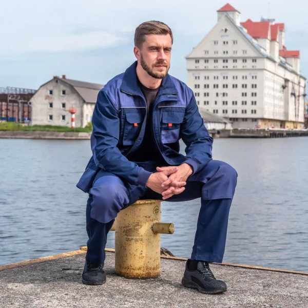 Брюки PROTONE LIGHT, синий/т.синий/оранжевый