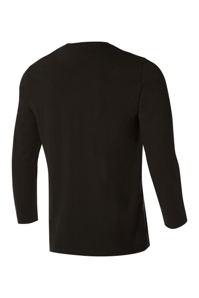 Футболка с длинным рукавом с эластаном черная