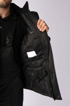 Костюм зимний "Нордхард-2" СОП (тк.Смесовая,250) п/к, черный/серый