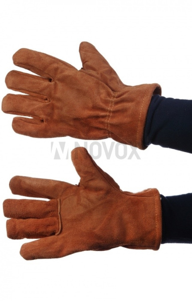 Перчатки спилковые утепленные