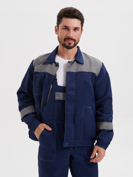 Костюм "Легион" (куртка+п/к) синий+серый