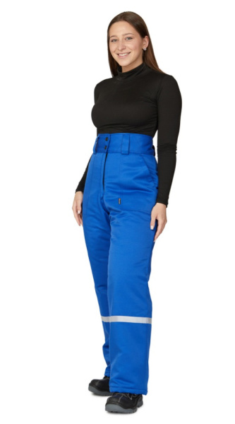 Костюм женский утеплённый "Стройка" (куртка и брюки) василёк/синий/красный