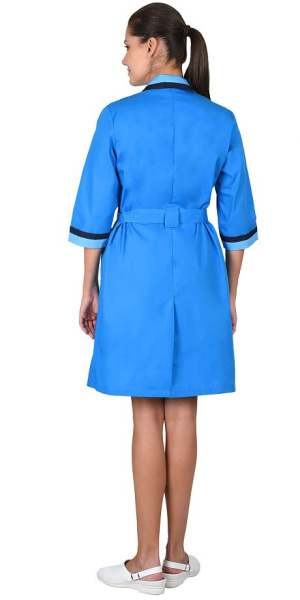 Халат "ФЛОРА" женский тёмно-голубой (СТ)