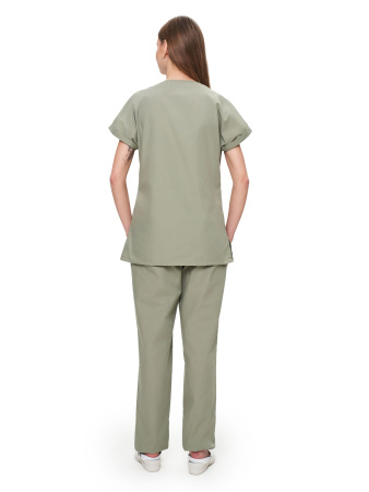 Костюм женский "Эрла" зеленый воск