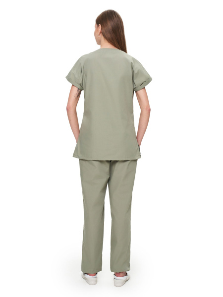 Костюм женский "Эрла" зеленый воск