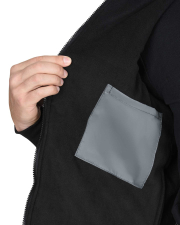 Жилет ЕВРОПА удлиненный (на подкладке флис черный) графит