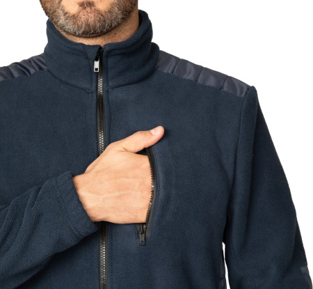 Куртка "Кеми" флисовая без капюшона тёмно-синяя