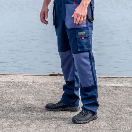 Брюки PROTONE LIGHT, синий/т.синий/оранжевый