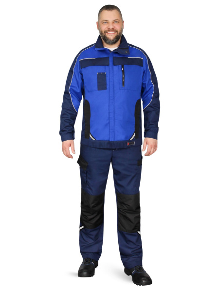 Костюм "КОСТА" куртка+брюки, цв. син/вас/черн (тк.Tomboy)