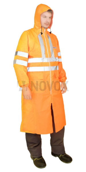 Плащ "ExtraVision WPL"влагозащитный сигнальный нейлон с ПВХ с СОП оранжевый (х20)