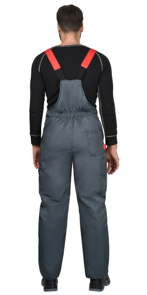 Костюм зимний "ФАВОРИТ-МЕГА-РОСС", куртка дл., п/к, тёмно-серый с красным, чёрным и СОП