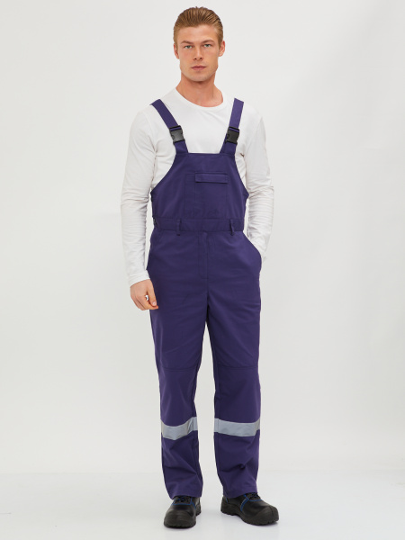 Костюм летний ВЕКТОР, куртка, п/к, т.синий/василек, СОП 50 мм, 255 г/м2, МВО