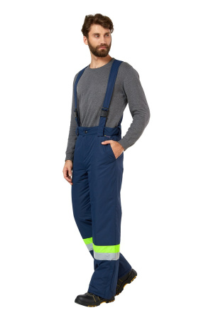 Костюм рабочий мужской зимний "Илион" цвет синий/неон