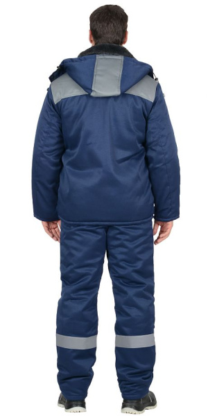 Костюм зимний "Профессионал" куртка, п/к, т.синий/серый