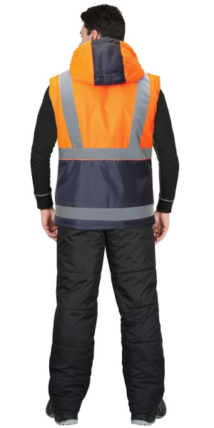 Жилет "Терминал", цв. синий с оранжевым