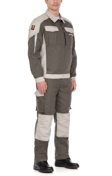 Костюм "STATUS" NEW (Статус), куртка, брюки, серый хаки с серым песком
