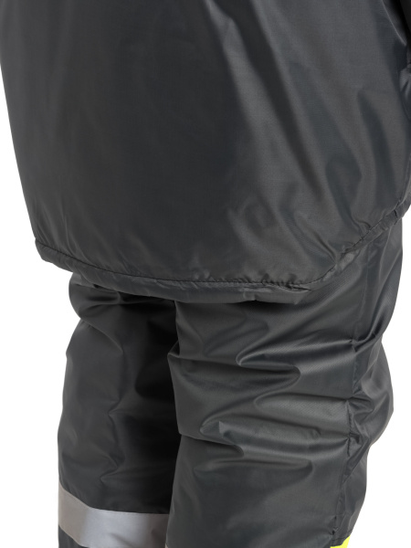 Костюм утепленный "Градус" куртка+п/к, тк. оксфорд, цв.т.СЕР/черн/лимон