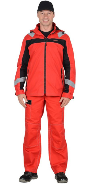 Костюм "Сидней" куртка (чз), п/к, красный с черны, СОП