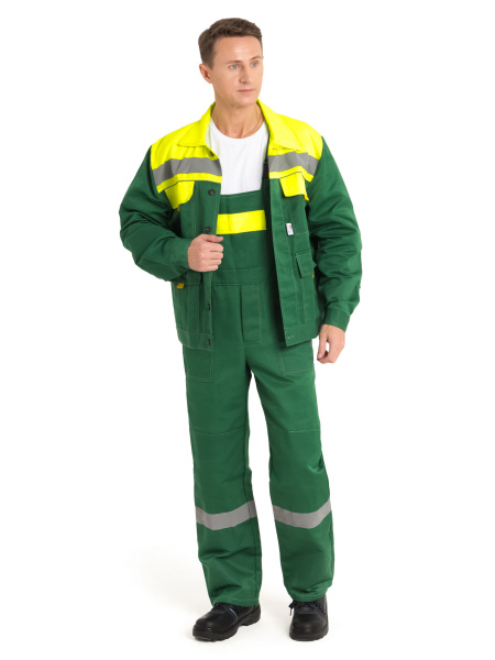 Костюм "Нова" куртка+п/к, цв. зеленый/лимон