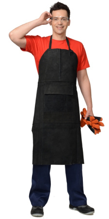 Фартук спилковый, черный